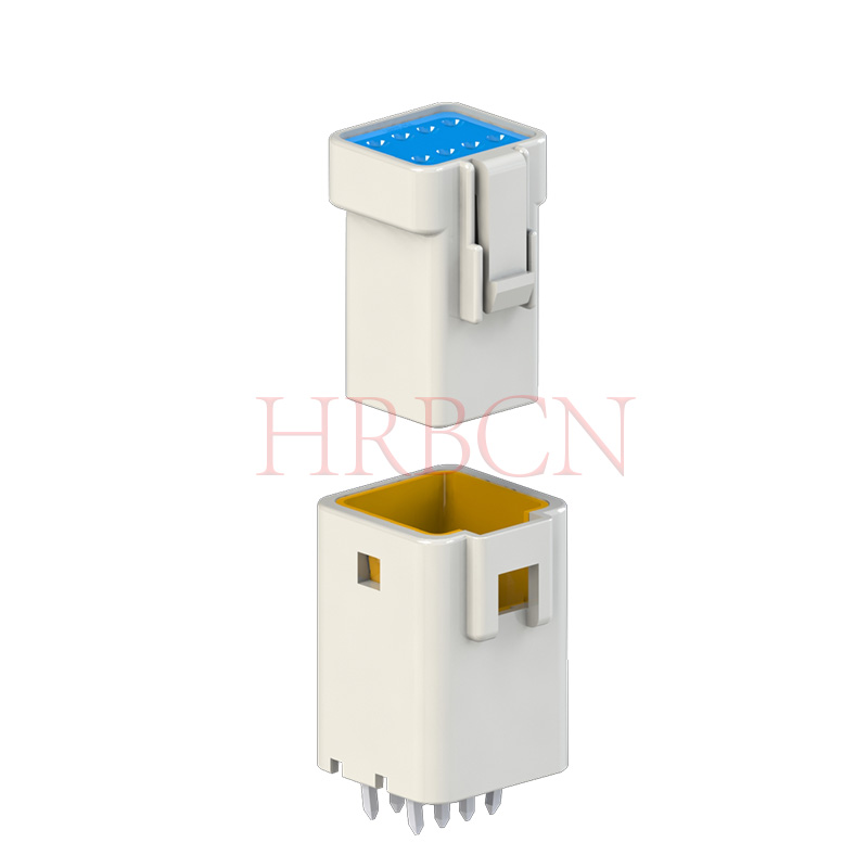 HRB 2.0mm户外防水连接器 IP67等级 2PIN公胶壳