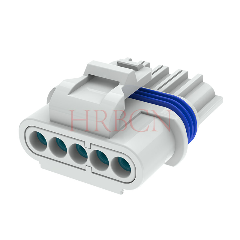 HRB 4.0mm间距防水连接器 IP67 防尘防水 大电流15A 线对线板端工业连接器