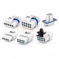 HRB 4.0mm间距防水连接器 IP67 防尘防水 大电流15A 线对线板端工业连接器